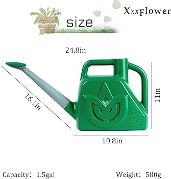 Amazon.com : XXXFLOWER 1.5 Gallon Green Watering Can Outdoor